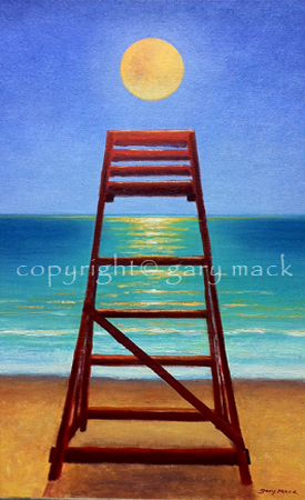 lifeguardchairwithmoonrise